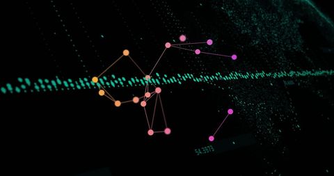 Abstract Data Network Visualization on Digital Screen - Download Free Stock Images Pikwizard.com