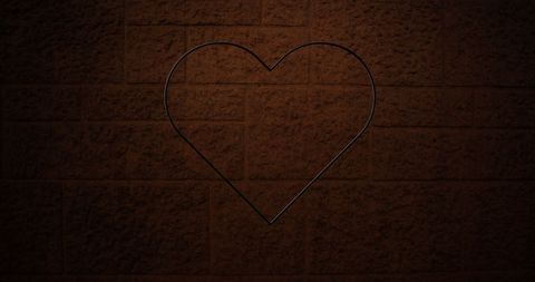 Heart Shape Outline on Rustic Brick Wall Background - Download Free Stock Images Pikwizard.com