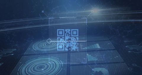 Futuristic QR Code Scanning with Digital Interfaces - Download Free Stock Images Pikwizard.com