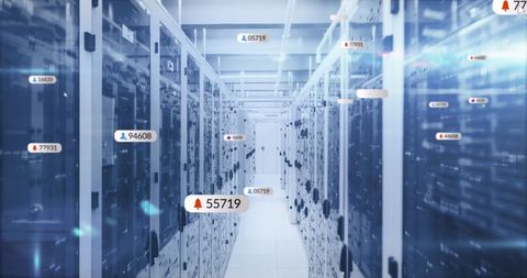 Social Media Icons Over Digital Server Room - Download Free Stock Images Pikwizard.com