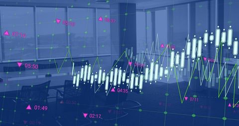 financial data charts over modern office background - Download Free Stock Images Pikwizard.com