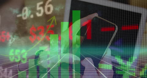 Digital Finance Concept with Smartphone and Data Graphs