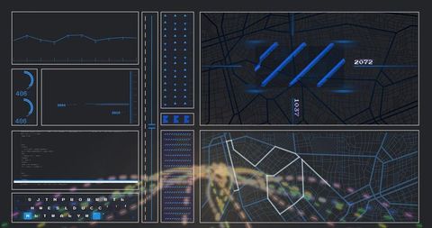 futuristic analytics and cybersecurity dashboard interface - Download Free Stock Images Pikwizard.com