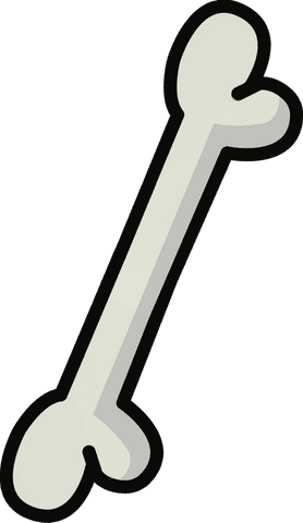Cartoon Bone Icon Transparent Background Minimalist Illustration - Download Free Stock Videos Pikwizard.com