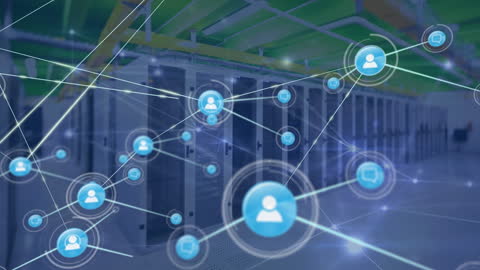 Network Connections and Data Flow in Modern Server Room