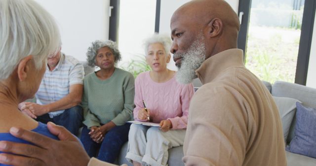 Senior Group Therapy Session on Mental Health - Download Free Stock Images Pikwizard.com