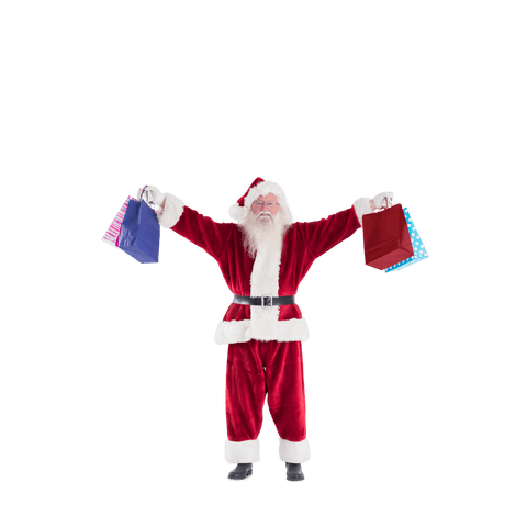 Transparent Santa Carrying Gifts Joyous Celebration - Download Free Stock Videos Pikwizard.com