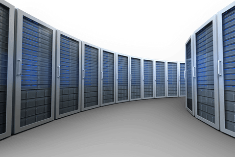 transparent rows of servers with blue lights for data processing - Download Free Stock Videos Pikwizard.com
