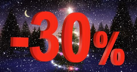 christmas winter sale 30% discount night background - Download Free Stock Images Pikwizard.com