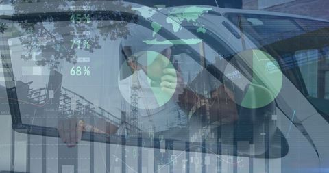 Logistics efficiency data analytics and statistics visualization