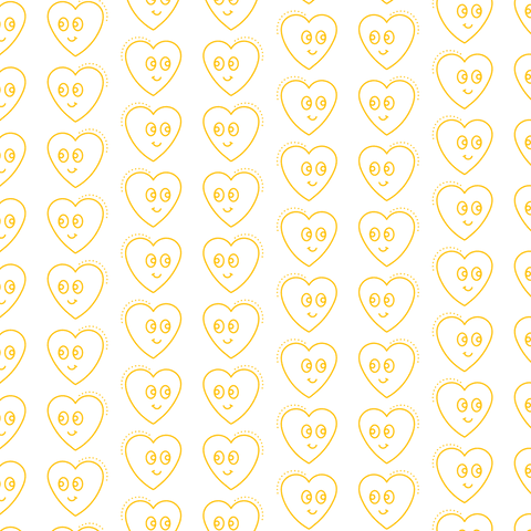 Transparent Seamless Yellow Hearts with Love Faces Pattern Design - Download Free Stock Videos Pikwizard.com
