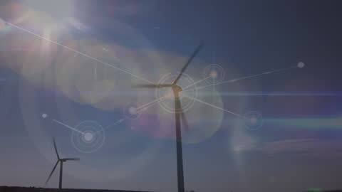 Wind Turbines and Network Visualization for Renewable Energy Technology