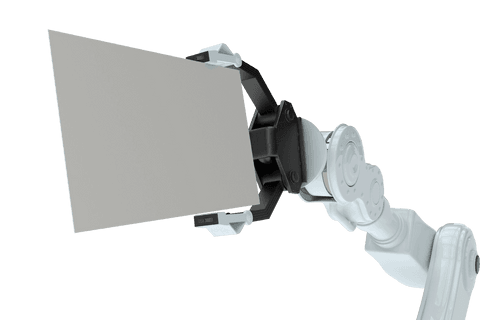 robot arm holding transparent blank placard optical guide manipulator - Download Free Stock Videos Pikwizard.com