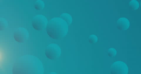 Abstract Blue Gradient with Floating Spheres