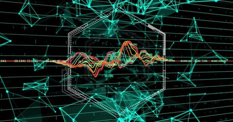 Abstract Data Network with Financial Analytics Overlay - Download Free Stock Images Pikwizard.com