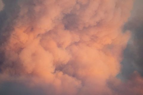 Dramatic Pink and Orange Fluffy Clouds