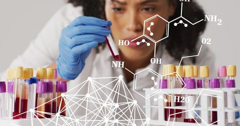 Female Scientist Analyzing Blood Samples in Laboratory - Download Free Stock Images Pikwizard.com