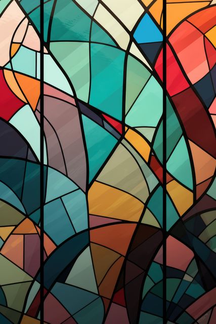 Colorful Abstract Stained Glass Window - Download Free Stock Images Pikwizard.com