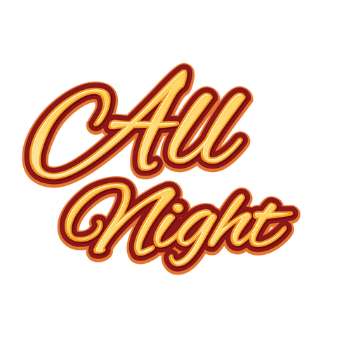Vibrant All Night Text Design on Transparent Background - Download Free Stock Videos Pikwizard.com