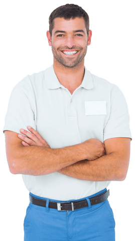 transparent portrait of confident man standing with arms crossed - Download Free Stock Videos Pikwizard.com