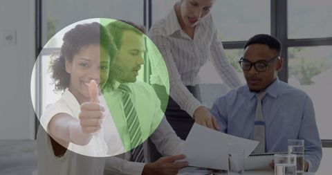 Diverse Team Collaborating with Digital Chart Overlay - Download Free Stock Images Pikwizard.com