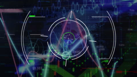 High-Tech Data Analysis Interface with Digital Scanner Overlay