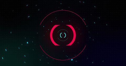 Digital Orbit of Dynamic Red and Green Circles on Black - Download Free Stock Images Pikwizard.com