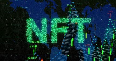 Nft technology and global cryptocurrency analysis visualization