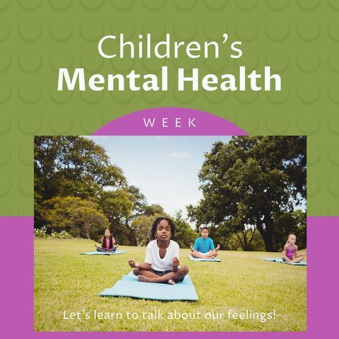 Children participating in mental health awareness yoga session