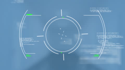 Digital Interface with Data and Animated Viewfinder Display