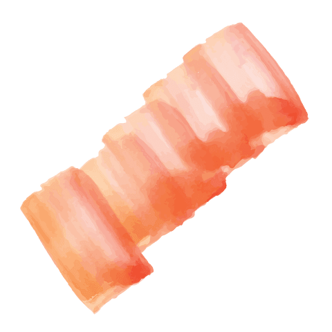 Abstract orange smear marks on clear background
