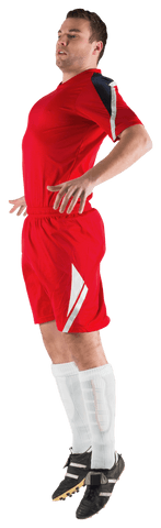 Transparent Excited Football Player Jumping in Red Uniform - Download Free Stock Videos Pikwizard.com