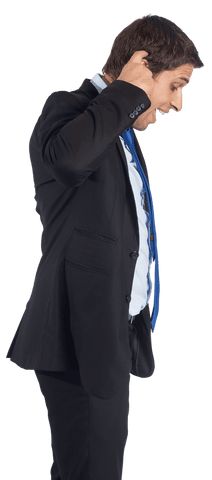 Joyful Businessman Celebrating Success on Transparent Background
