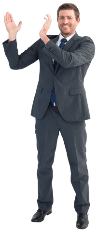confident businessman applauding with transparent background - Download Free Stock Videos Pikwizard.com