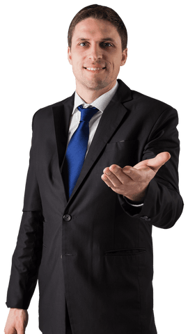 transparent businessman reaching hand out with friendly gesture - Download Free Stock Videos Pikwizard.com