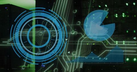 Futuristic HUD Display in Advanced Control Center - Download Free Stock Images Pikwizard.com