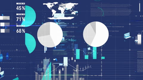 Dynamic Digital Finance Analysis and Data Processing Animation