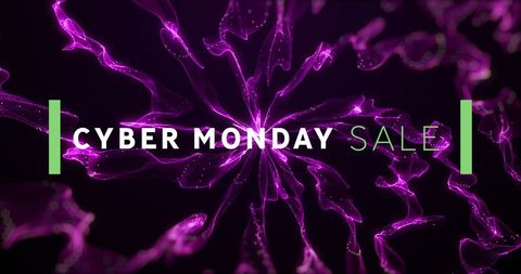 Vibrant Cyber Monday Sale Neon Banner - Download Free Stock Images Pikwizard.com