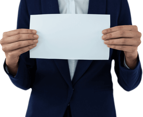 Transparent Display of Blank Paper by Businesswoman - Download Free Stock Videos Pikwizard.com