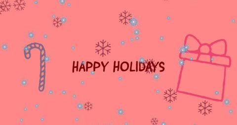 Happy Holidays Greeting on Vibrant Pink Background - Download Free Stock Images Pikwizard.com