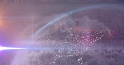 Rotating Global Network Visualization in Space