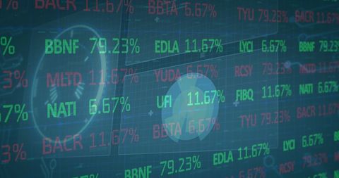 stock market numbers projecting digital technology interface - Download Free Stock Images Pikwizard.com