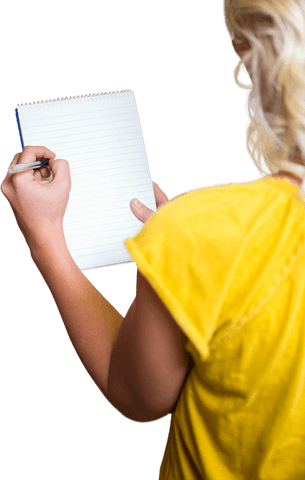 transparent woman writing on notepad with pen - Download Free Stock Videos Pikwizard.com