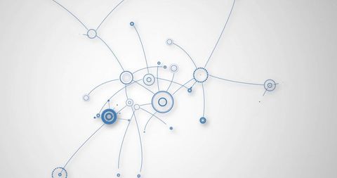 Abstract Network Connections on Minimalist White Background