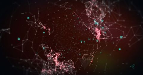 Futuristic Geometric Network with Digital Glow - Download Free Stock Images Pikwizard.com