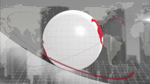 Futuristic Global Business Concept Background with Spinning Globe