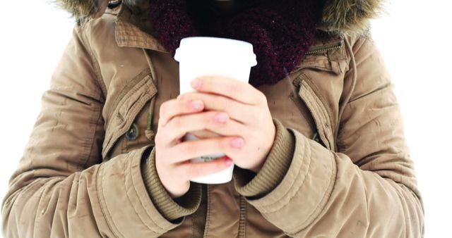 Person Holding Coffee Cup in Cold Weather - Download Free Stock Images Pikwizard.com