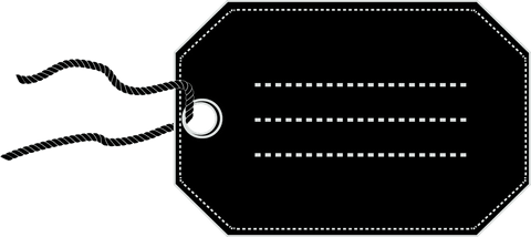Blank Black Label with White Lined Template on Transparent Background - Download Free Stock Videos Pikwizard.com