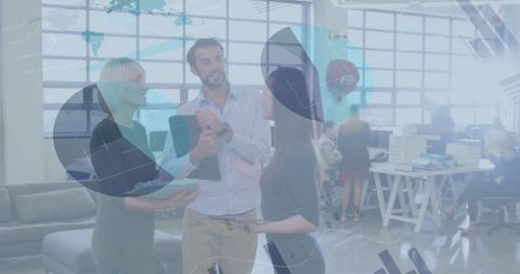 Global Financial Data Processing with Team Collaboration - Download Free Stock Images Pikwizard.com