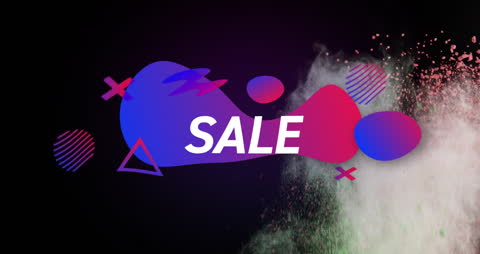 Dynamic Sale Animation with Vibrant Colorful Twists